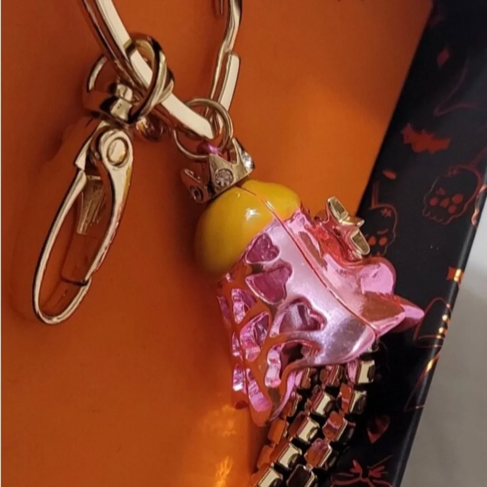 Betsey Johnson Pink Ghost Princess Keychain